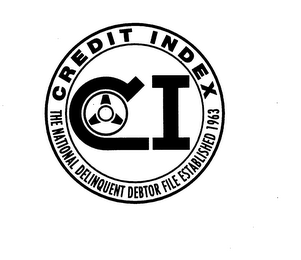 CI CREDIT INDEX THE NATIONAL DELINQUENT DEBTOR FILE ESTABLISHED 1963 logo