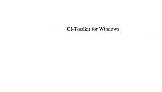 CI-TOOLKIT FOR WINDOWS logo