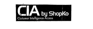 CIA BY SHOPKO CUSTOMER INTELLIGENCE ACCESS logo