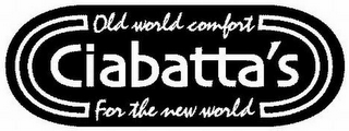 CIABATTA'S OLD WORLD COMFORT FOR THE NEW WORLD logo