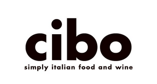 CIBO SIMPLY ITALIAN FOOD AND WINE logo