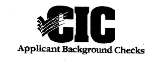 CIC APPLICANT BACKGROUND CHECKS logo