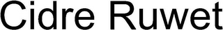 CIDRE RUWET logo