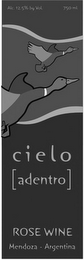 CIELO [ADENTRO] ROSE WINE MENDORA - ARGENTINA ALC 12.5% BY VOL. 750 ML logo