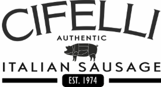 CIFELLI AUTHENTIC ITALIAN SAUSAGE EST. 1974 logo