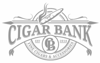 CIGAR BANK EST CB 2018 FINE CIGARS & ACCESSORIES logo