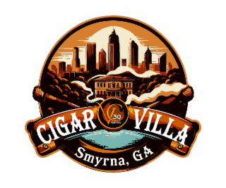 CIGAR VILLA, CV,  EST. 1993, 30, SMYRNA, GA logo