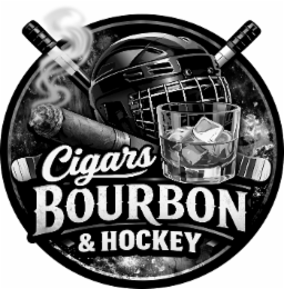 CIGARS BOURBON & HOCKEY logo
