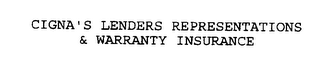 CIGNA'S LENDERS REPRESENTATIONS & WARRANTY INSURANCE logo