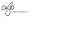 CIGO COMING INTO GOD'S OWN logo
