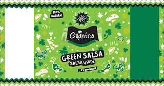 CILANTRO 100% NATURAL GREEN SALSA SALSA VERDE ...IT'S GOOD ON ALL logo