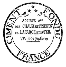 CIMENT FONDU FRANCE SOCIETE AME DES CHAUX ET CIMENTS DE LAFARGE ET DU TEIL VIVIERS (ARDECHE) logo
