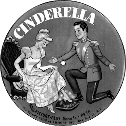 CINDERELLA. PICTURE-PLAY RECORDS. PR7B THE RECORD GUILD OF AMERICA INC, NEW YORK 18, N.Y. logo