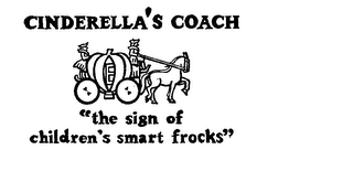 CINDERELLA'S COACH "THE SIGN OF CHILDREN'S SMART FROCKS" logo