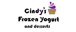 CINDY'S FROZEN YOGURT AND DESSERTS logo