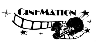 CINEMATION 3-D STOP ACTION MOVIES logo