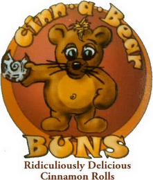 CINN A BEAR BUNS RIDICULIOUSLY DELICIOUS CINNAMON ROLLS logo