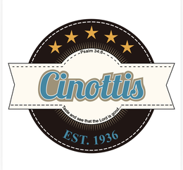 - CINOTTIS - --PSALM 34:8----TASTE AND SEE THAT THE LORD IS GOOD...    EST. 1936 logo