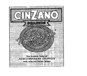 CINZANO ORANCIO IL GUSTO DEL SOLE THE NATURAL TASKE OF MEDITERRANEAN ORANGES WITH SELECTED ITALIAN WINES logo