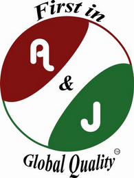 CIRCLE- A&J FIRST IN GLOBAL QUALITY logo