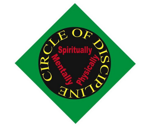 CIRCLE OF DISCIPLINE MENTALLY SPIRITUALLY PHYSICALLY logo