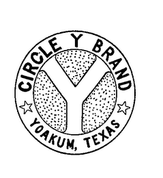 CIRCLE Y BRAND Y YOAKUM, TEXAS logo