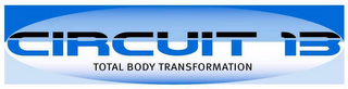 CIRCUIT 13 TOTAL BODY TRANSFORMATION logo