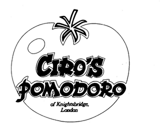 CIRO'S POMODORO OF KNIGHTSBRIDGE, LONDON logo