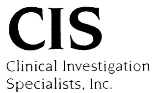 CIS CLINICAL INVESTIGATION SPECIALISTS, INC. logo