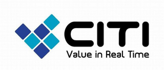 CITI VALUE IN REAL TIME logo