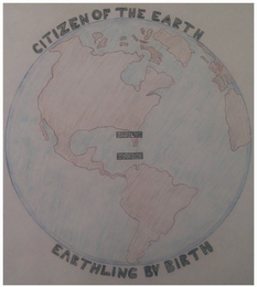 CITIZEN OF THE EARTH WE ARE EARTHLING BY BIRTH logo