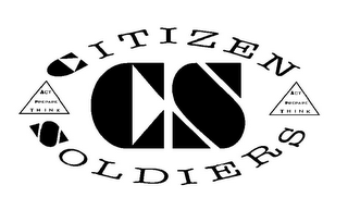 CITIZEN SOLDIERS ACT PREPARE THINK ACT PREPARE THINK CS logo
