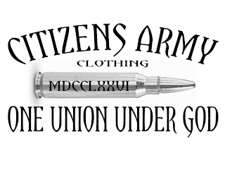 CITIZENS ARMY CLOTHING MDCCLXXVI ONE UNION UNDER GOD logo