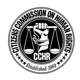 CITIZENS COMMISSION ON HUMAN RIGHTS ESTABLISHED 1969 CCHR logo
