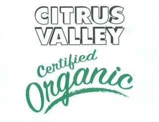 CITRUS VALLEY CERTIFIED ORGANIC logo
