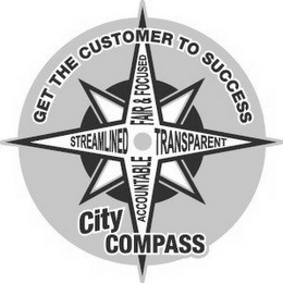 CITY COMPASS GET THE CUSTOMER TO SUCCESS STREAMLINED FAIR & FOCUSED TRANSPARENT ACCOUNTABLE logo