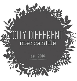 CITY DIFFERENT MERCANTILE EST. 2016 logo