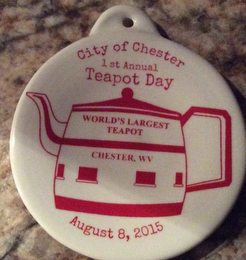 CITY OF CHESTER 1 ST ANNUAL TEAPOT DAY WORLD'S LARGEST TEAPOT,  CHESTER, WV logo