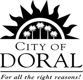 CITY OF DORAL FOR ALL THE RIGHT REASONS! logo