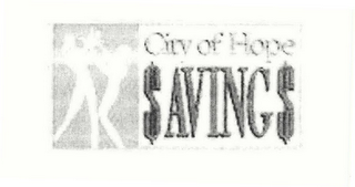 CITY OF HOPE $AVING$ logo