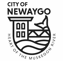 CITY OF NEWAYGO HEART OF THE MUSKEGON RIVER logo