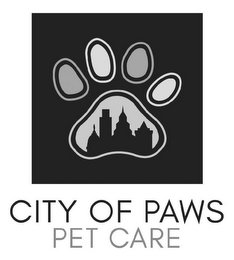 CITY OF PAWS PET CARE logo