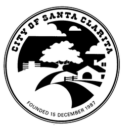 CITY OF SANTA CLARITA FOUNDED 15 DECEMBER 1987 logo
