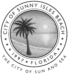 CITY OF SUNNY ISLES BEACH 1997 FLORIDA THE CITY OF SUN AND SEA logo