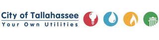 CITY OF TALLAHASSEE YOUR OWN UTILITIES logo