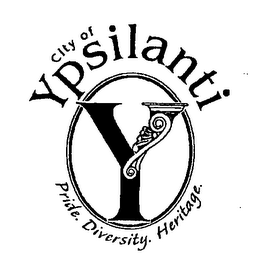CITY OF YPSILANTI PRIDE. DIVERSITY. HERITAGE. logo