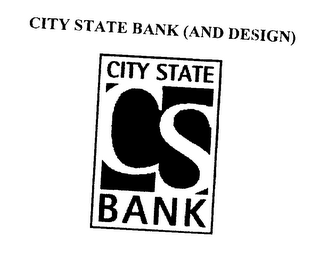 CITY STATE BANK (AND DESIGN) logo