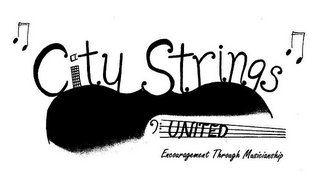 CITY STRINGS UNITED ENCOURAGEMENT THROUGH MUSICIANSHIP logo