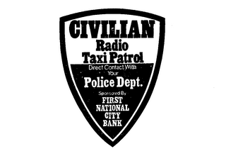 CIVILIAN RADIO MOTOR PATROL DIRECT CONTACT WITH YOUR POLICE DEPT.  SPONSERED BY CITIBANK logo