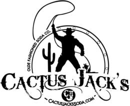 CJ CACTUS JACK'S OLDE FASHIONED SODA CO. CACTUSJACKSSODA.COM logo